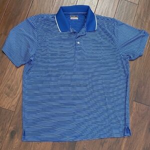 Grand Slam Royal Blue & White Striped Polo Shirt size XXL